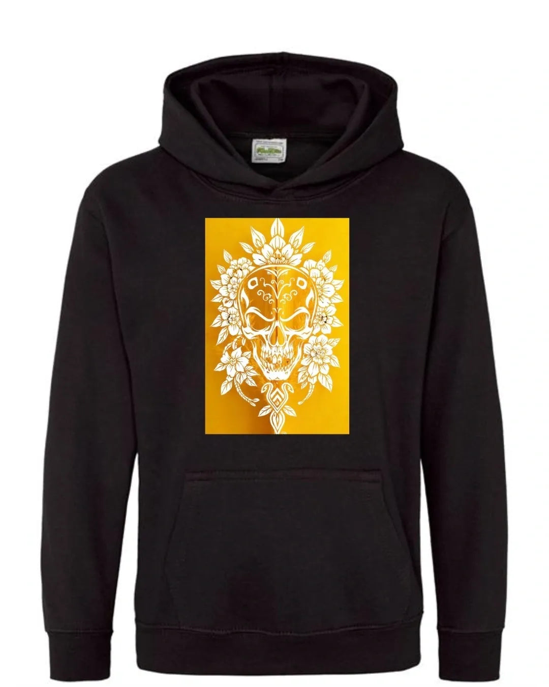 Yellow skull hoodie