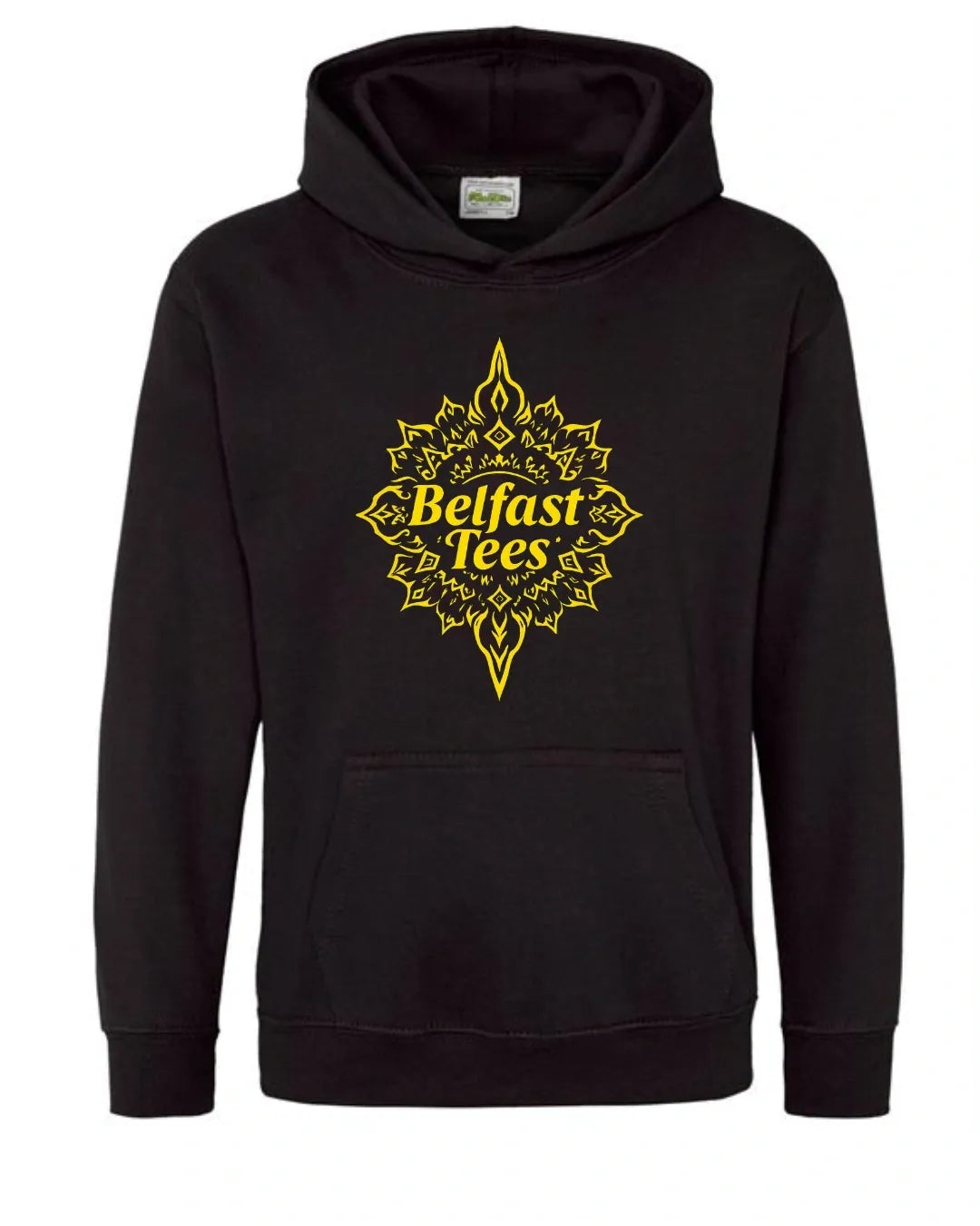 Belfast Tees tribal logo hoodie