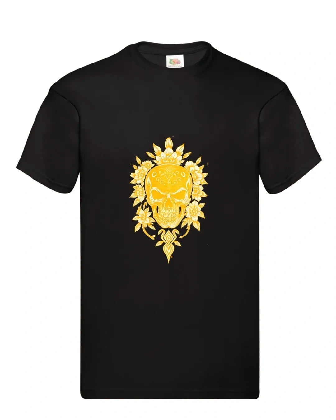 Yellow skull tee
