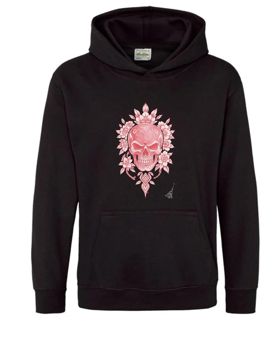 Baby pink skull hoodie